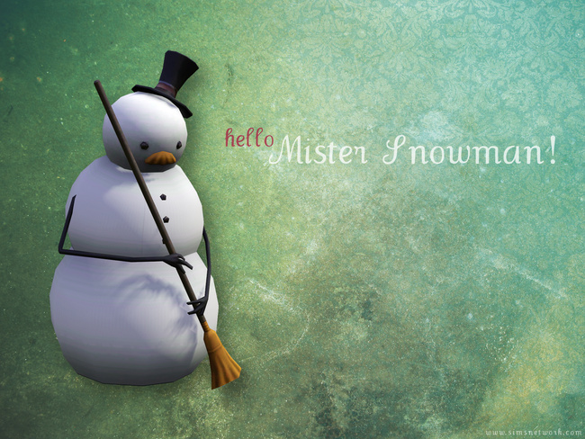 Hello, Mister Snowman wallpaper Christmas xmas 2011