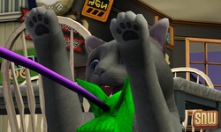 The Sims 3 Pets: Oopsie-Daisy the cat playing with bird toy