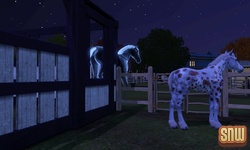 The Sims 3 Pets: Estela the ghost horse and GooGoo