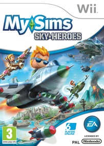 MySims SkyHeroes Wii box art packshot