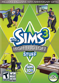 The Sims 3: High-End Loft Stuff box art packshot US