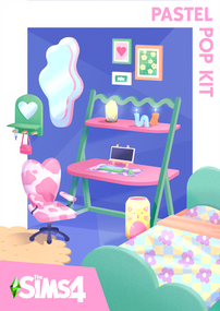 The Sims 4: Pastel Pop Kit cover box art packshot