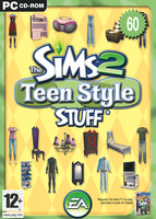 The Sims 2: Teen Style Stuff box art packshot