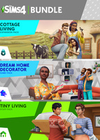 The Sims 4: Decorator's Dream Bundle (Cottage Living, Dream Home Decorator, Tiny Living Stuff) cover box art packshot