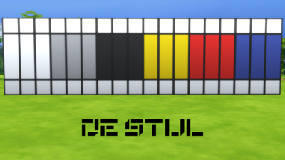 De Stijl Walls for The Sims 4