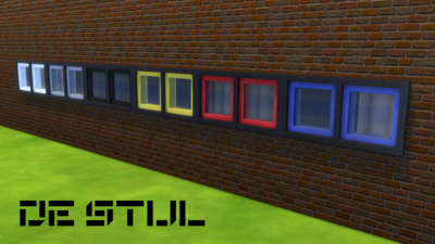 De Stijl Windows for The Sims 4