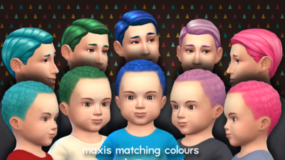 Maxis Matching Curls Short Hairdo for Toddlers