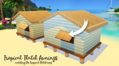 Tropical Thatch Awnings - matches Tropical Thatch roof from Island Living