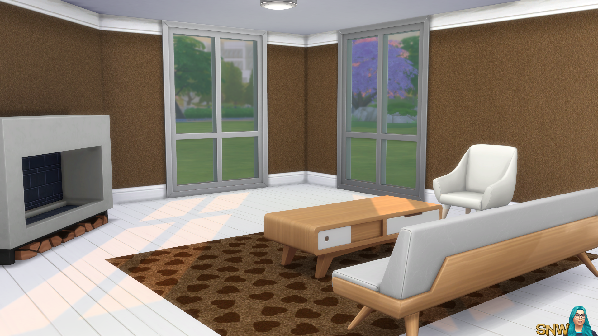 Mod The Sims - Louis Vuitton Wallpaper with Crown and Kick Molding