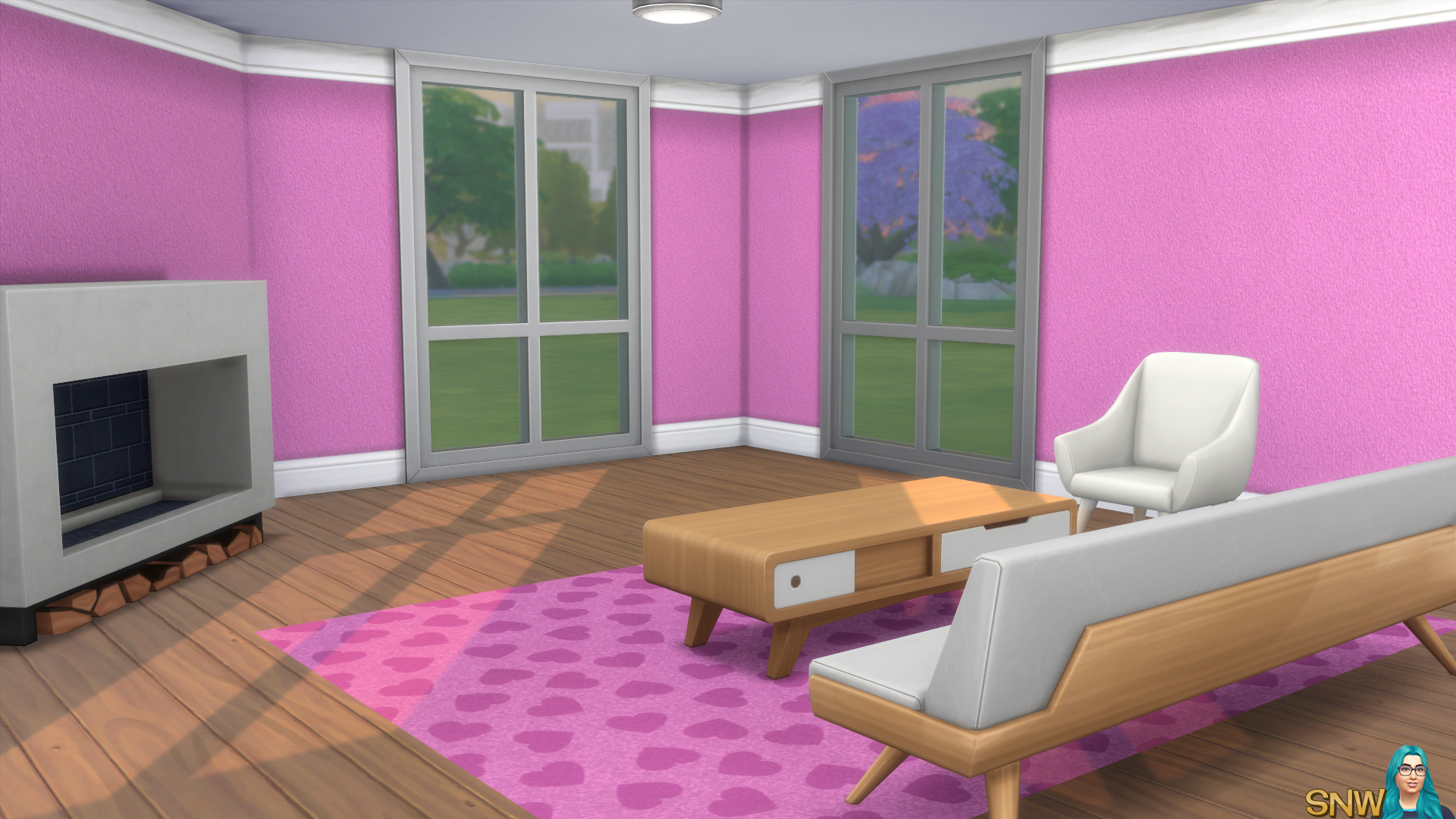 Mod The Sims - White Rainbow Louis Vuitton Wallpaper with Crown and Kick  Molding