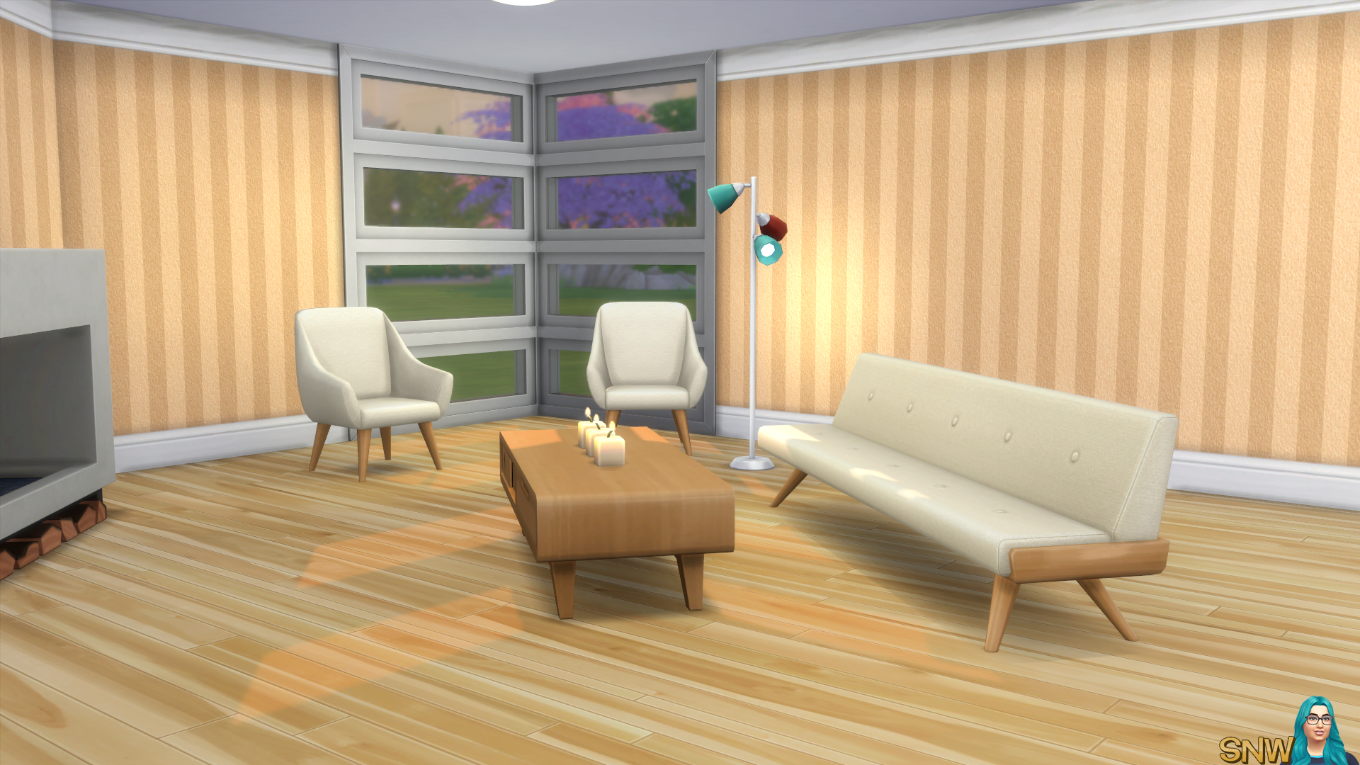 Mod The Sims - White Rainbow Louis Vuitton Wallpaper with Crown and Kick  Molding