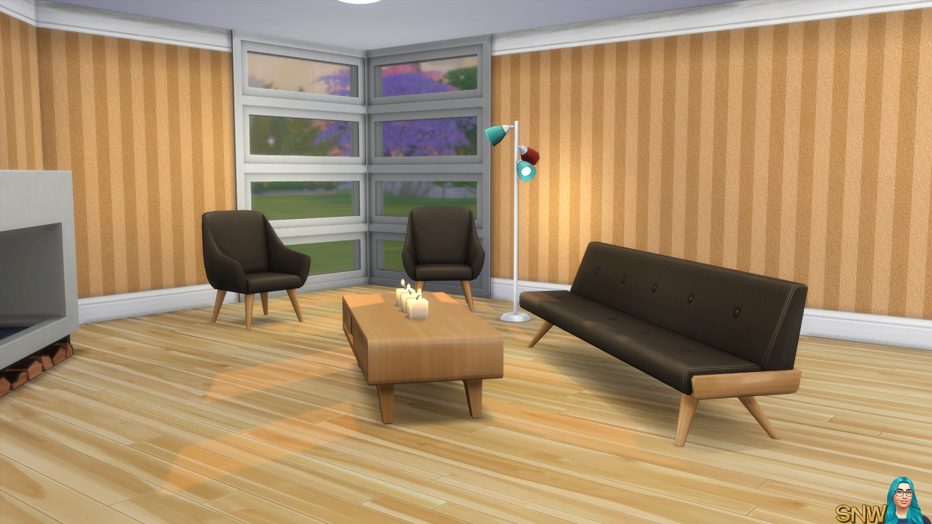 Mod The Sims - White Rainbow Louis Vuitton Wallpaper with Crown and Kick  Molding