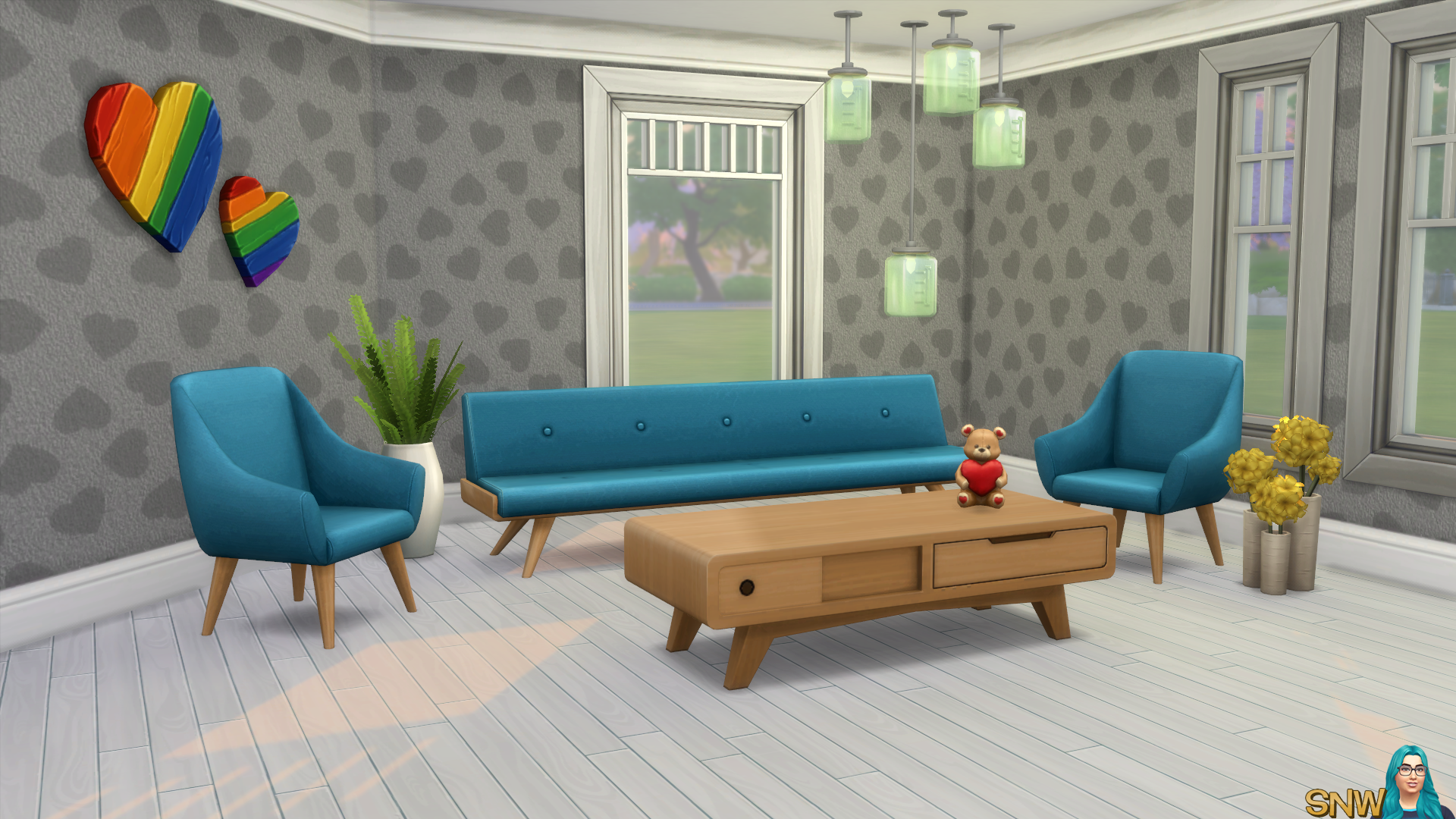 Mod The Sims - White Rainbow Louis Vuitton Wallpaper with Crown and Kick  Molding