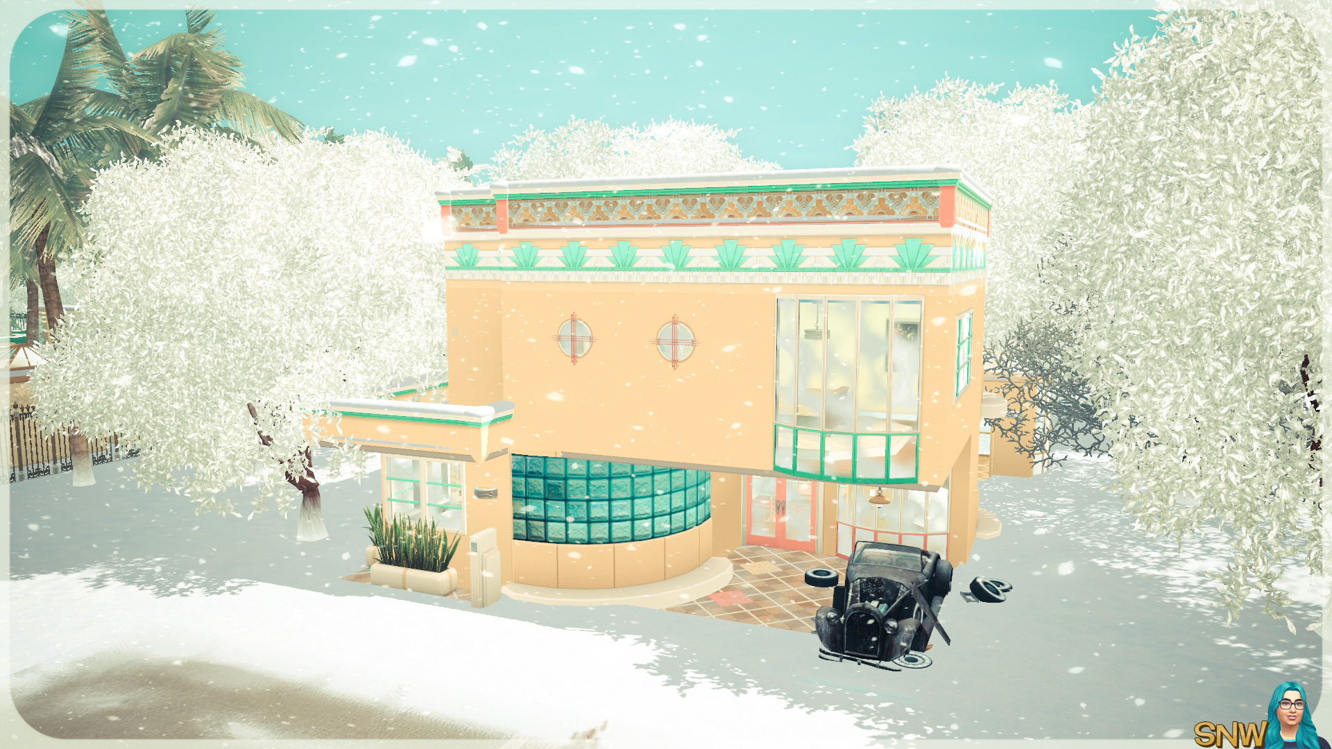 Sunny Art Deco House | SNW | SimsNetwork.com