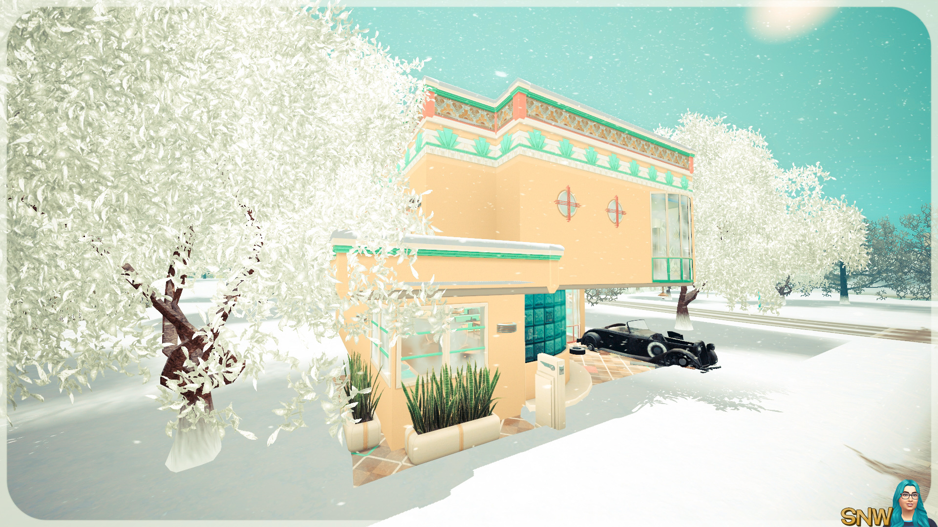 Sunny Art Deco House | SNW | SimsNetwork.com