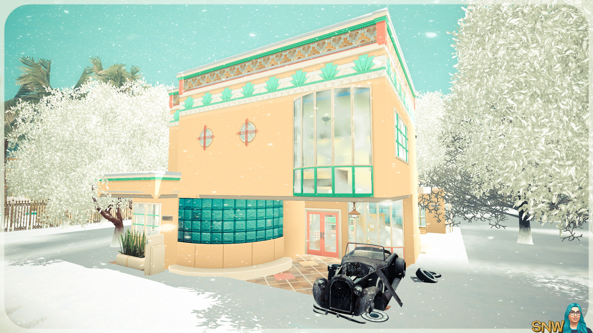 Sunny Art Deco House | SNW | SimsNetwork.com