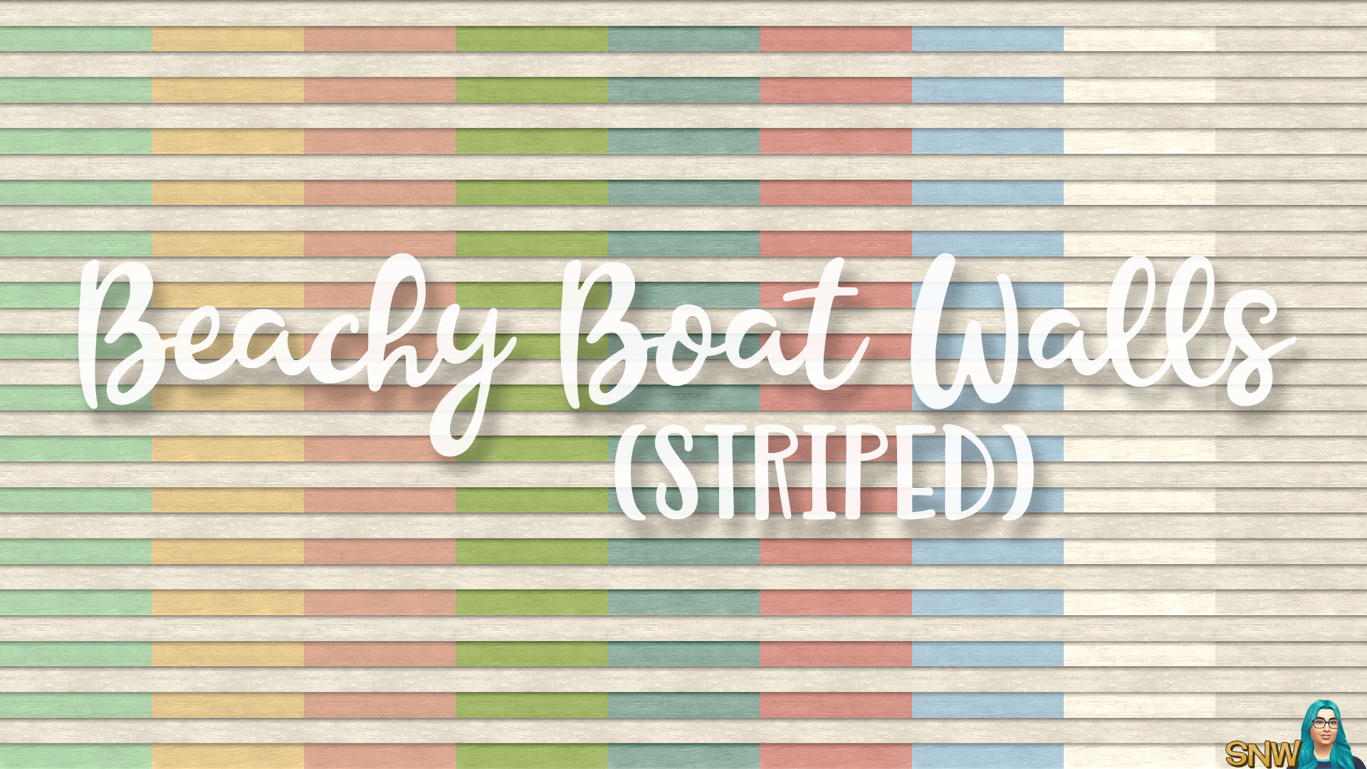 SNW Beachy Boat Striped Siding Walls