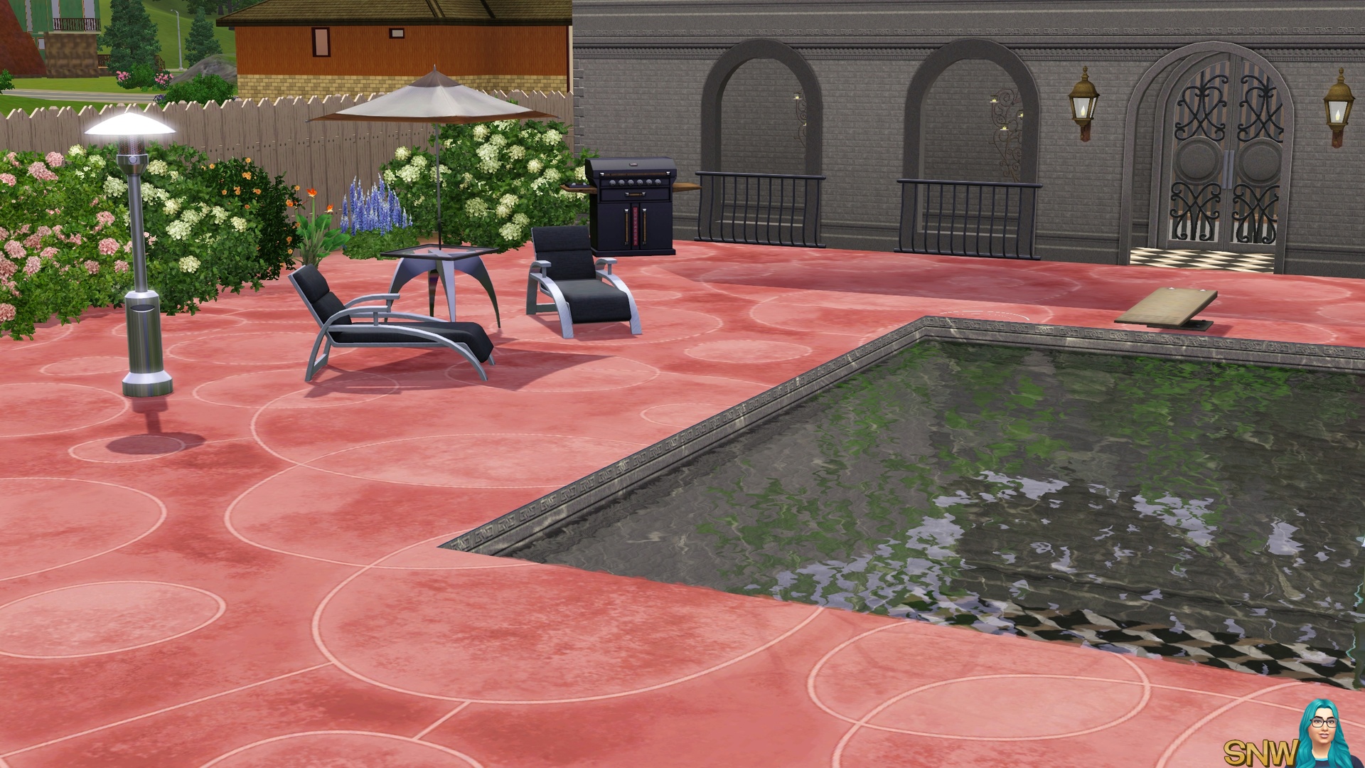 Lava Stained Concrete Flooring in pink