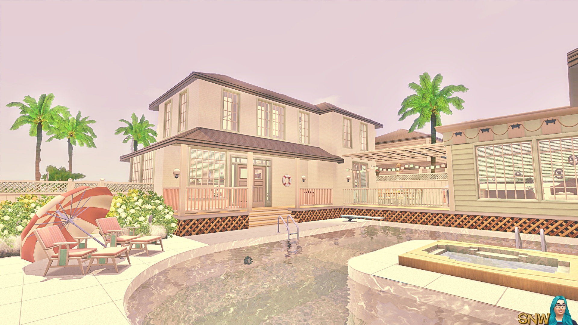 Minty &amp; Peach Beach House