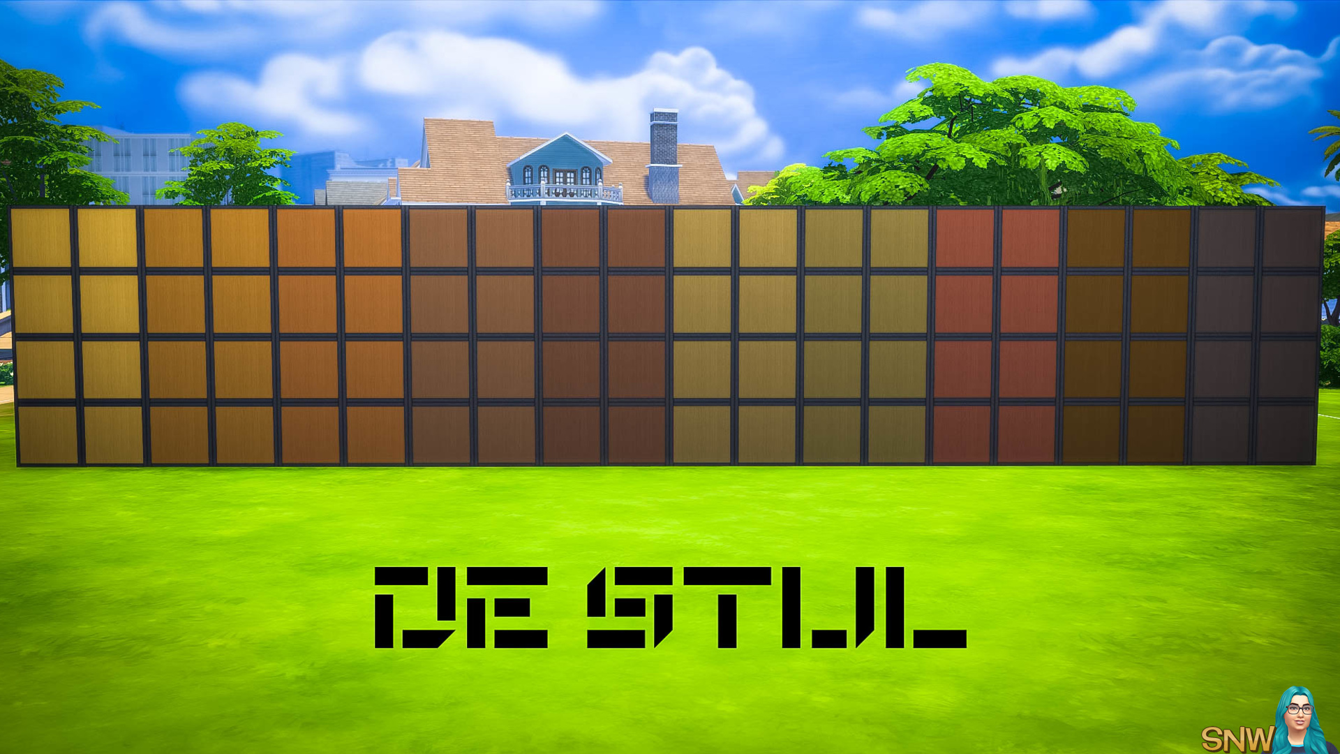 De Stijl Wooden Wall Panels Blocks (Full) #7