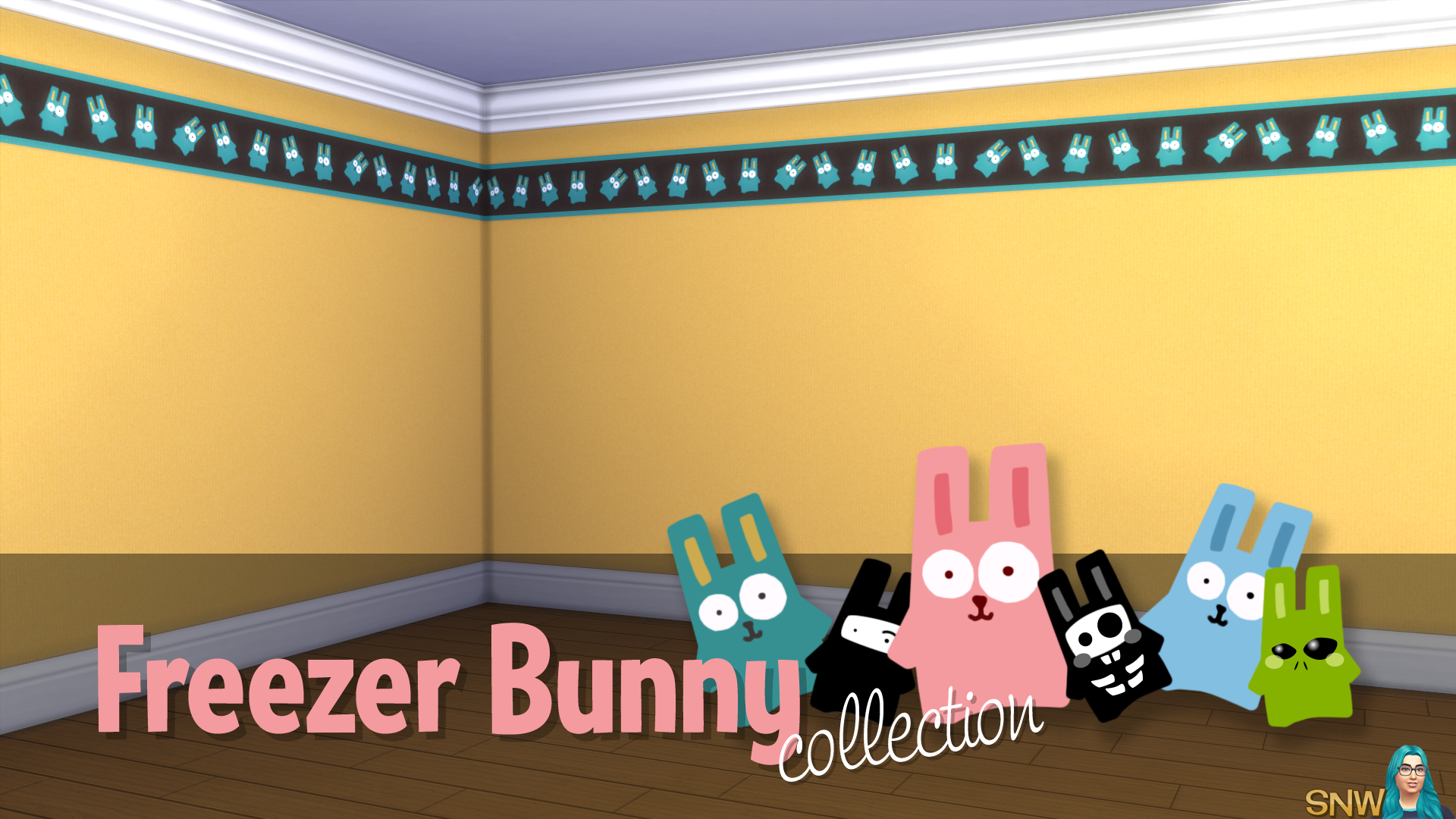 Freezer Bunny Collection: Top Border Wallpapers