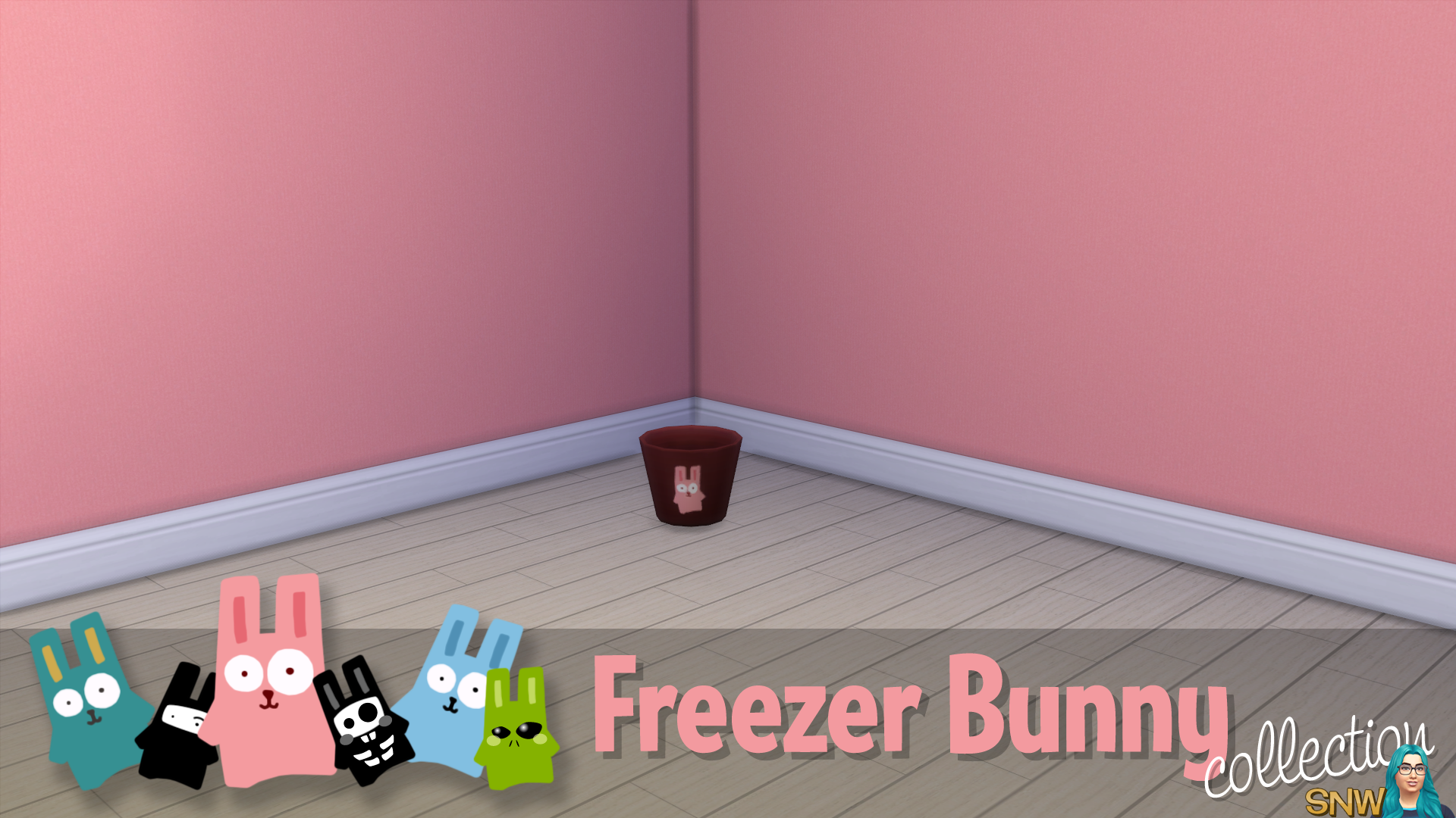 Freezer Bunny Collection: Trash Can