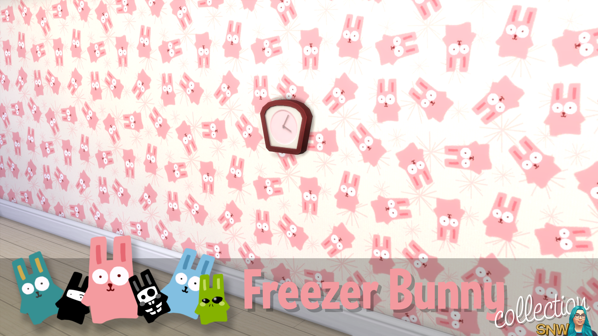 Freezer Bunny Collection: Clock