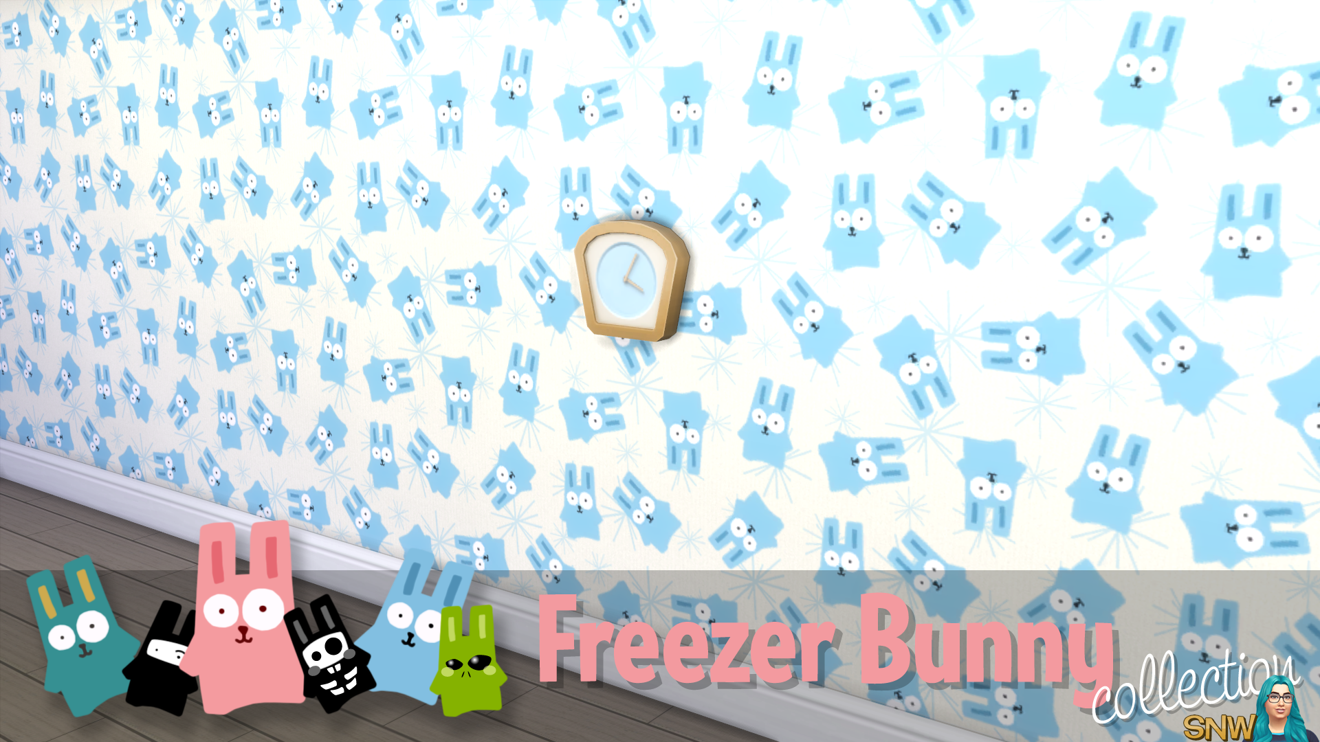 Freezer Bunny Collection: Clock