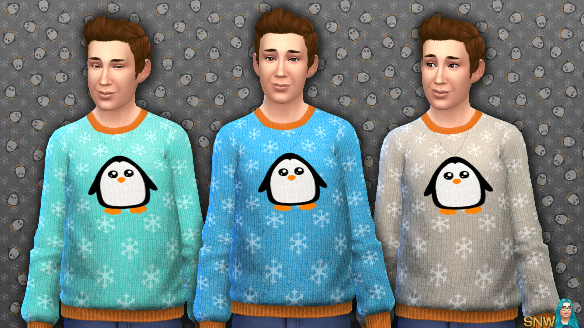 Men&#039;s Penguin Print Sweater