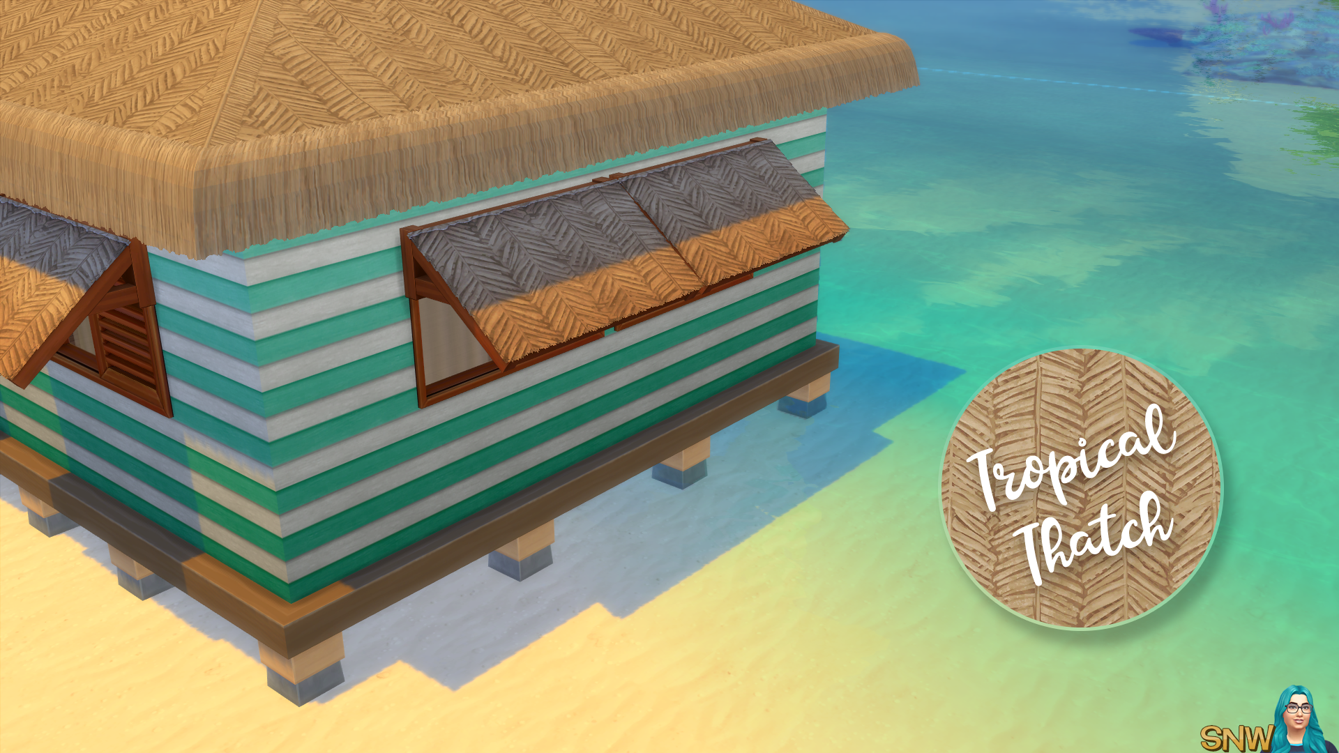 Tropical Thatch Awnings (matches Tropical Thatch roof from Island Living)