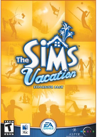 The Sims: Vacation for Mac box art packshot