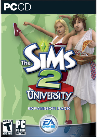 The Sims 2: University box art packshot US