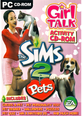 The Sims 2 Pets Girl Talk Activity CD-Rom box art packshot
