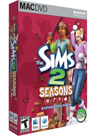 The Sims 2: Seasons for Mac box art packshot