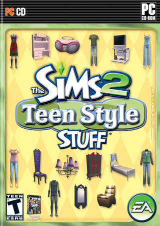 The Sims 2: Teen Style Stuff box art packshot US