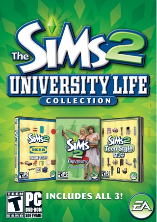 The Sims 2: University Life Collection box art packshot US
