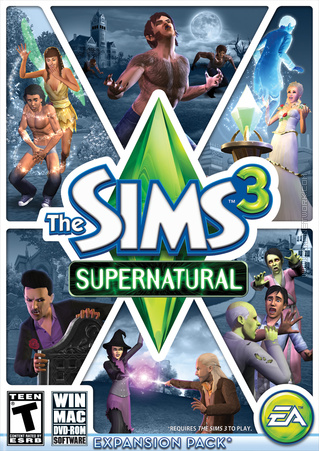 The Sims 3: Supernatural box art packshot