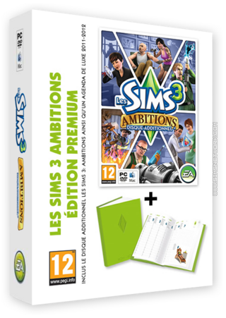 Les Sims 3: Ambitions + Agenda Deluxe (Edition Premium) packshot box art