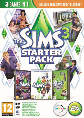 The Sims 3 Starter Pack packshot box art