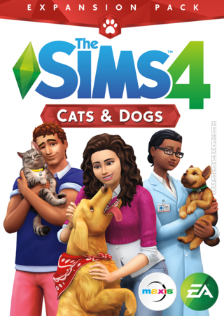 The Sims 4: Cats &amp; Dogs old packshot box art