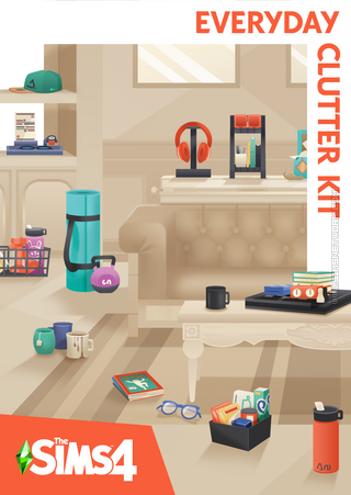 The Sims 4: Everyday Clutter cover box art packshot