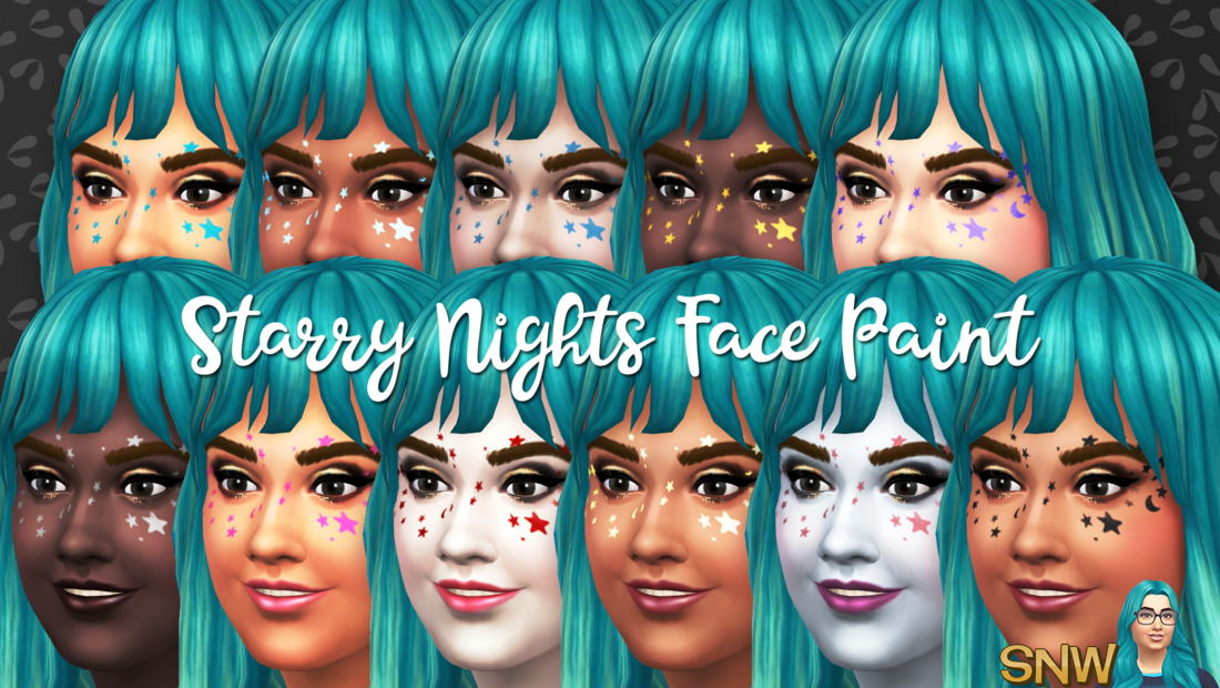 Starry Night Celestial Face Paint