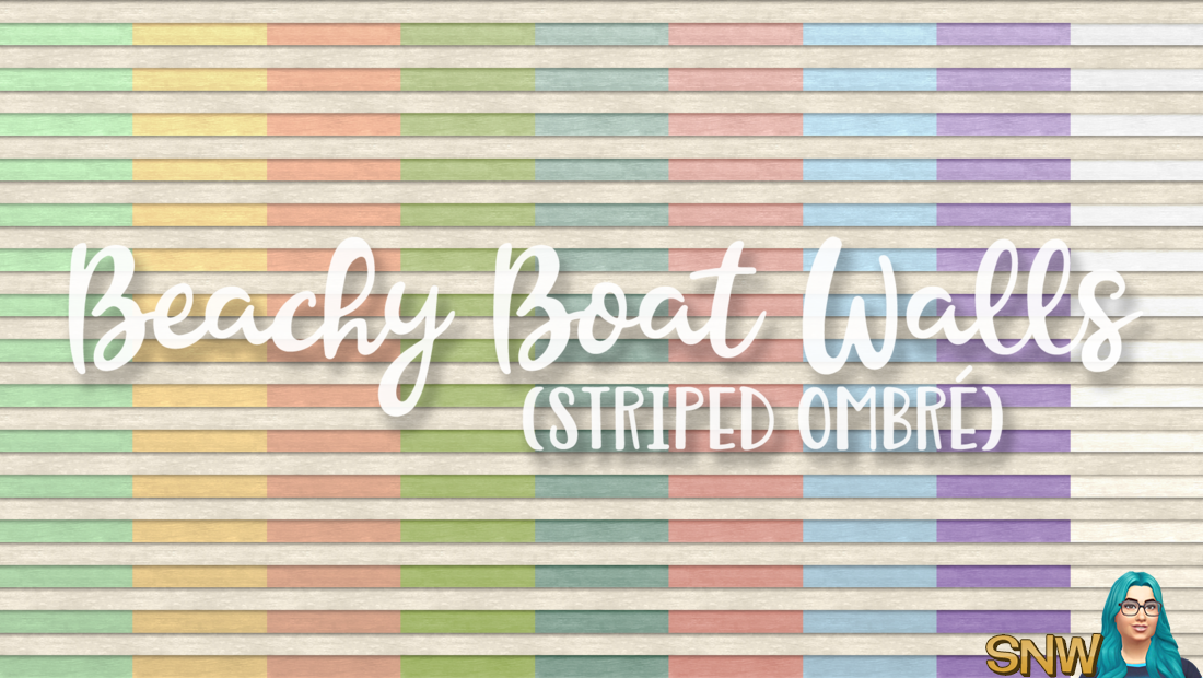 SNW Beachy Boat Striped Ombré Siding Walls