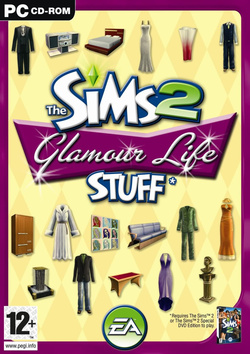 The Sims 2: Glamour Life Stuff box art packshot