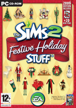 The Sims 2: Festive Holiday Stuff box art packshot