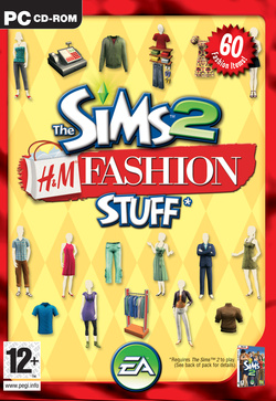 The Sims 2: H&M Fashion Stuff box art packshot