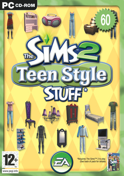 The Sims 2: Teen Style Stuff box art packshot