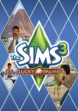 The Sims 3: Lucky Palms custom box art packshot made by SNW