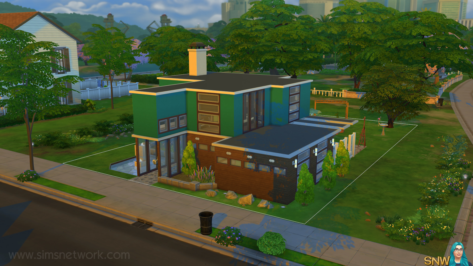 Mid Century Modern House In The Sims 4 SNW SimsNetworkcom