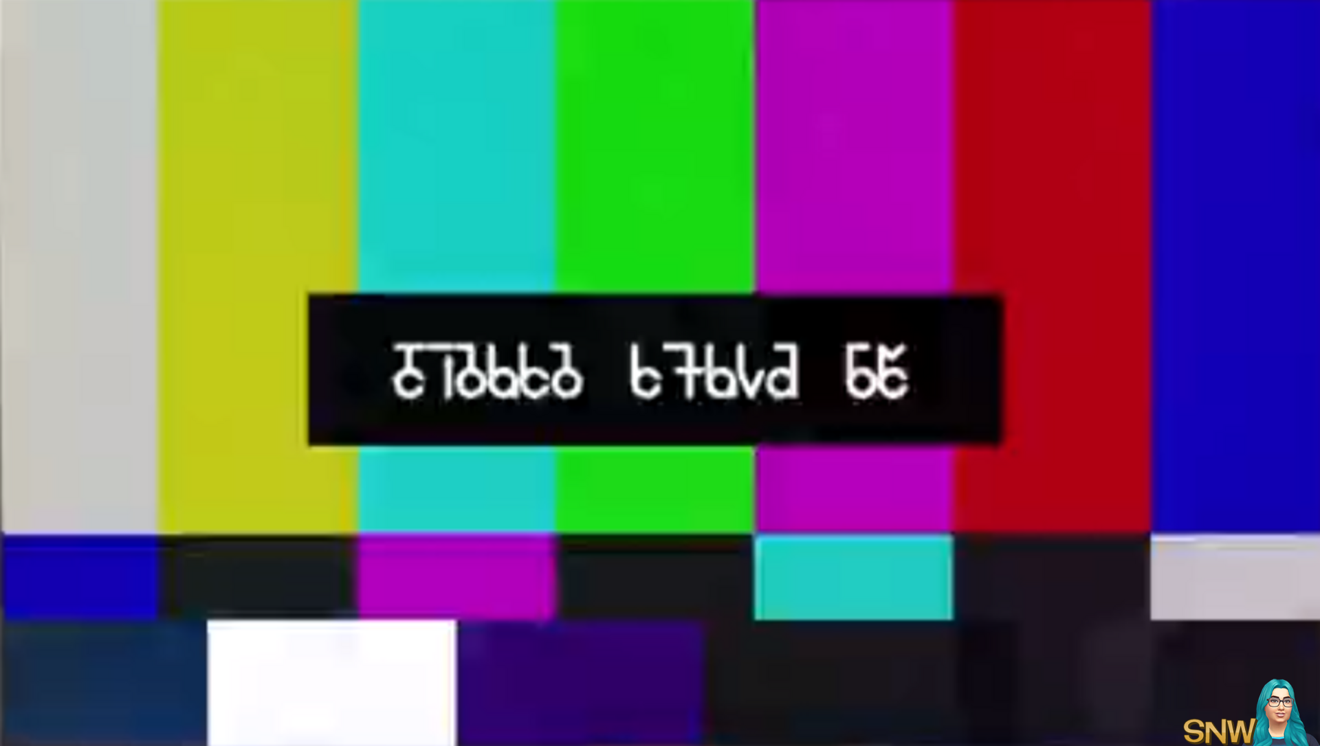 STAY UP in The Sims - Television test card STAY UP in The Sims - Television test card